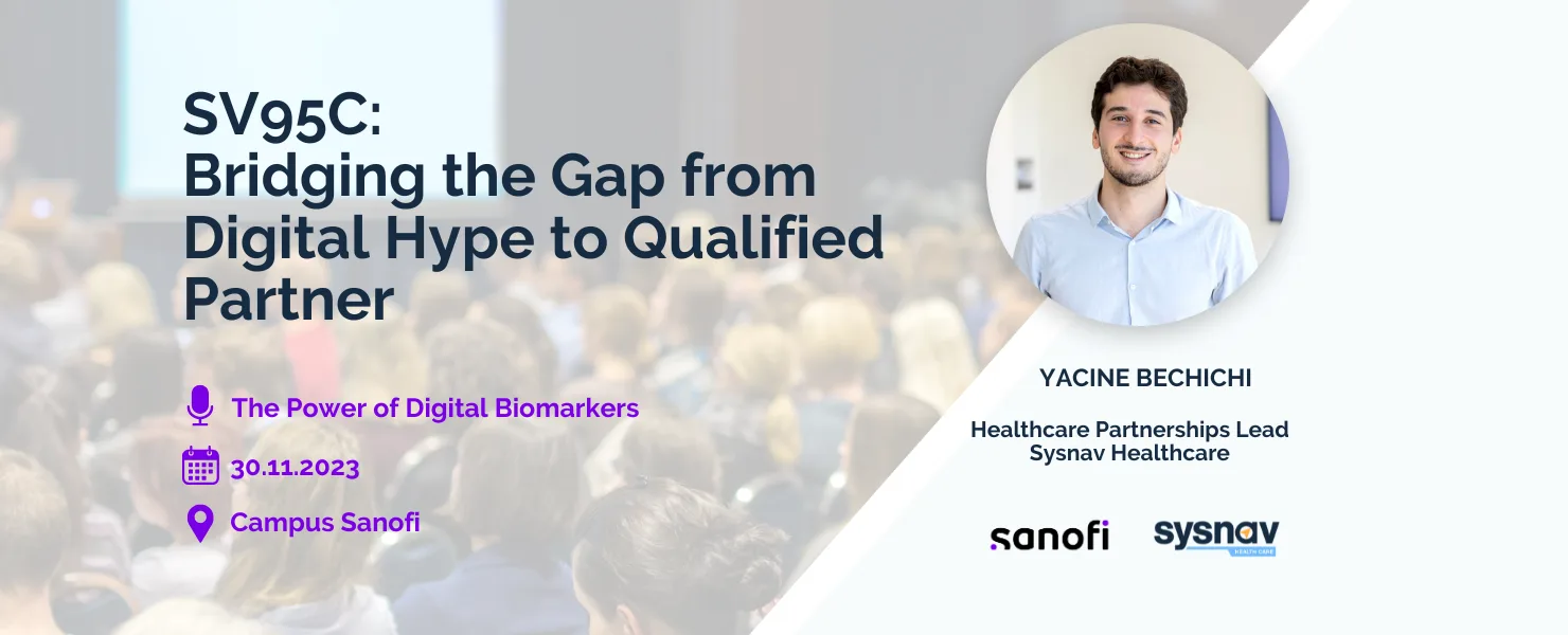 Sysnav Healthcare presents a talk on SV95C at Campus Sanofi.